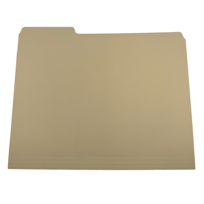 Beige file folder on a white background