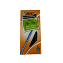 Box of BIC Xtra Life Vie ball pens with a pen and cap on a white background