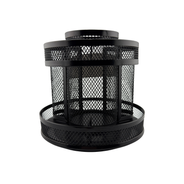 Black mesh desk organizer on a white background