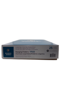 Box of Business Source hanging folders on a white background