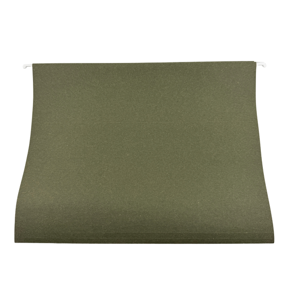 Green file folder on a white background