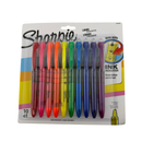 Pack of 10 colorful Sharpie liquid markers with packaging on a white background