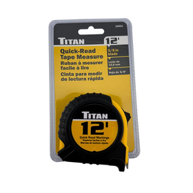 Titan tape measure in packaging on a white background