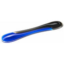 Black and Blue Wrist Rest on a White Background