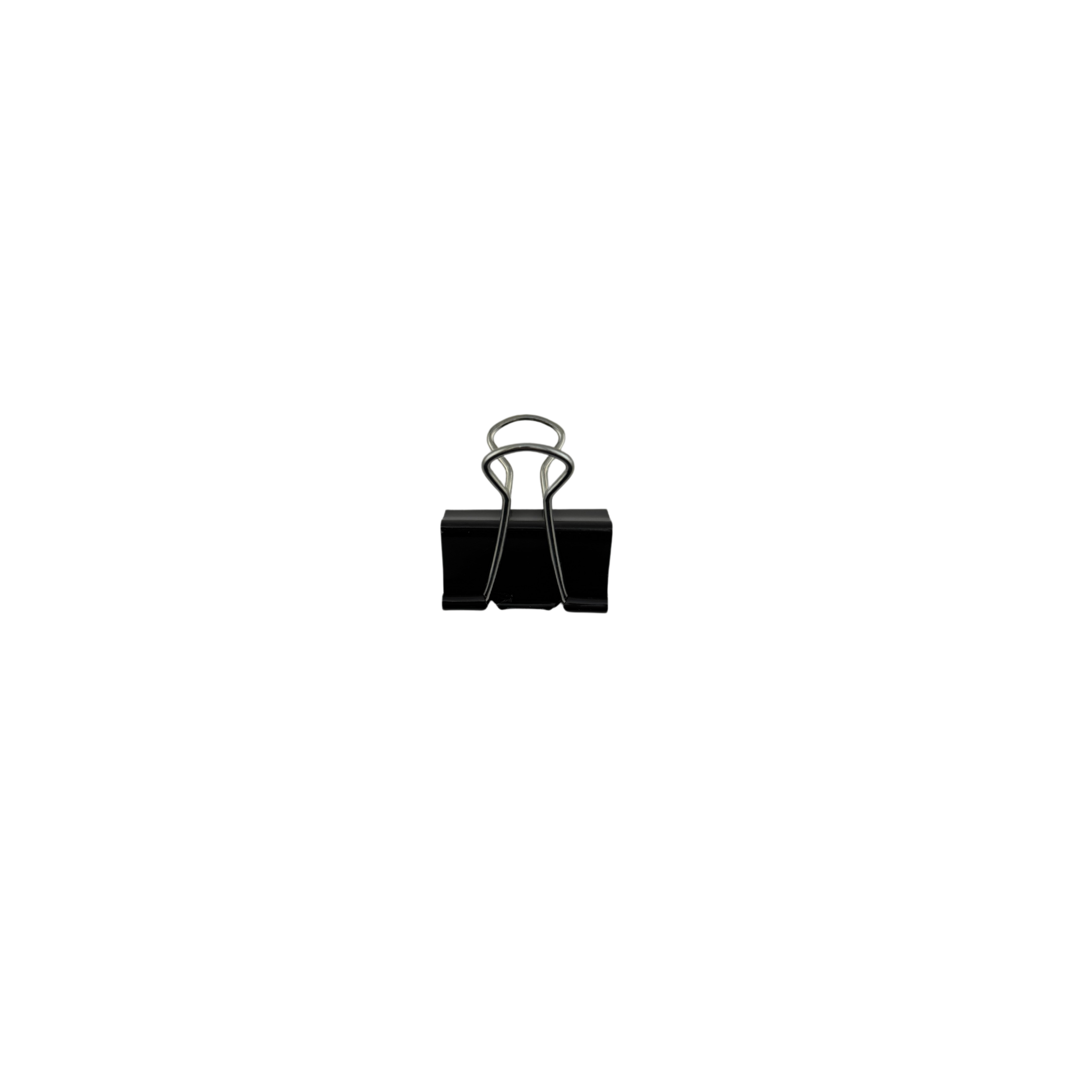 Universal Binder Clips, Medium, Black/Silver, 12/Box, 0.63" Capacity