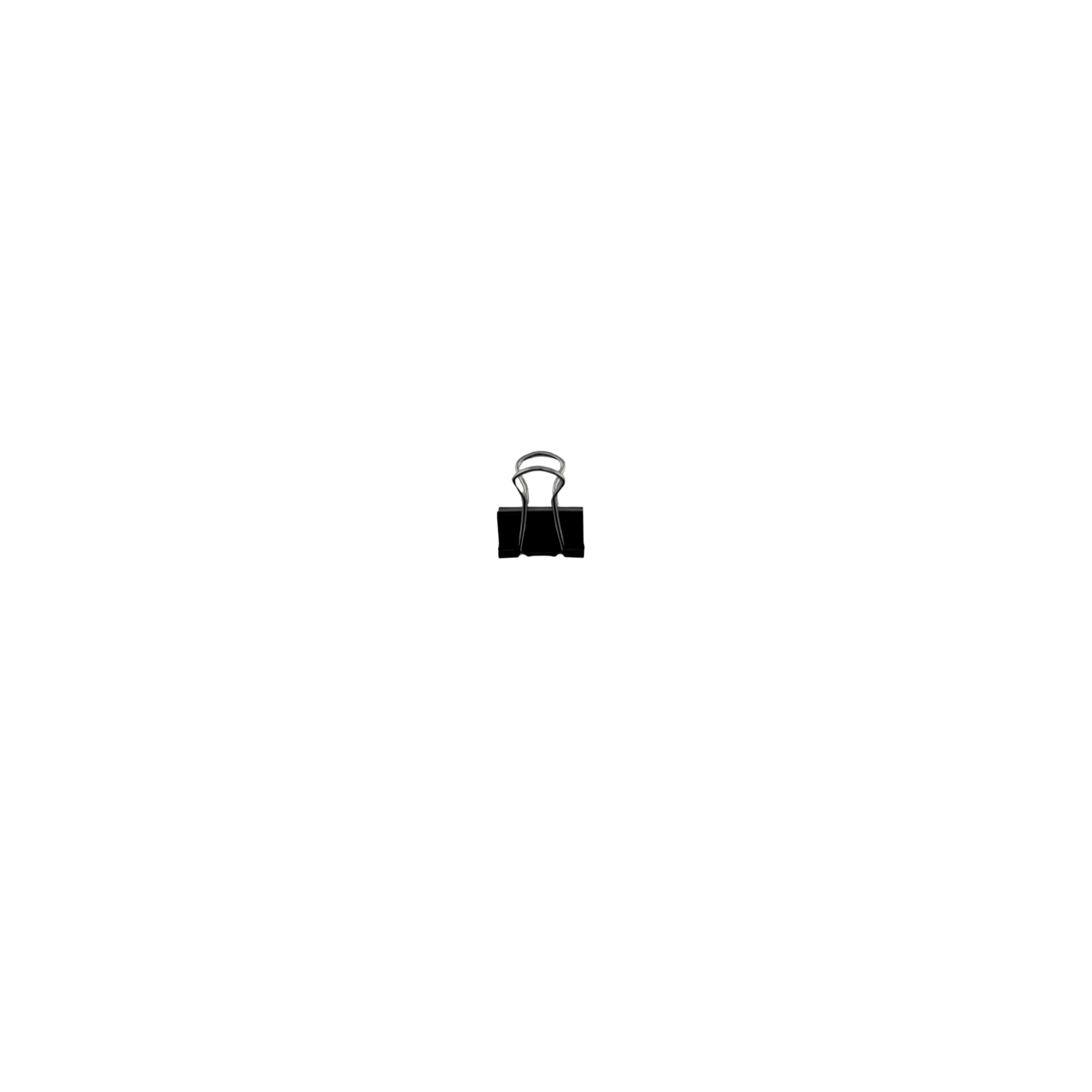 Universal Binder Clips, Mini, Black/Silver, 36/Box, 1/4" Capacity