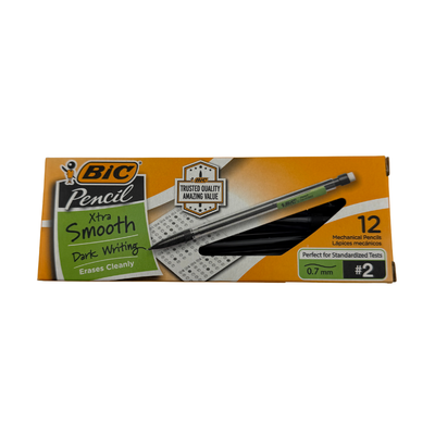 Box of BIC mechanical pencils with a white background