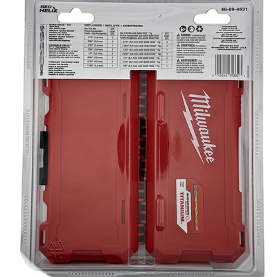 Milwaukee Tool SHOCKWAVE Impact Duty RED HELIX Titanium Coated Drill Bit Set - 23 PC - 48-89-4631 - 0