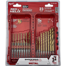 Milwaukee Tool SHOCKWAVE Impact Duty RED HELIX Titanium Coated Drill Bit Set - 23 PC - 48-89-4631-1