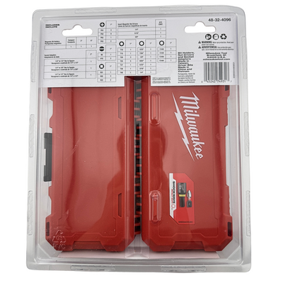 Red Milwaukee tool in packaging with visible branding