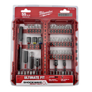 Milwaukee tool set packaging with various drill bits and accessories on a white background