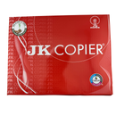 Red package of JK Copier paper with brand logo and certification badge on a white background