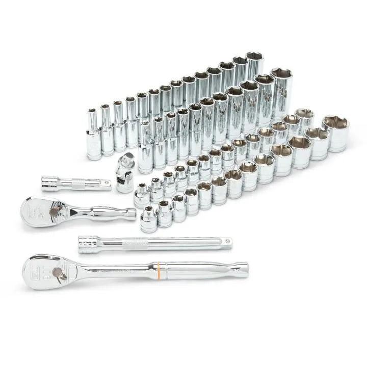 GearWrench 57 Pc. 3/8" Drive 6 Point SAE/Metric Standard and Deep Mechanics Tool Set - 0