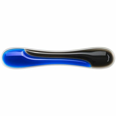 Black and Blue Wrist Rest on a White Background