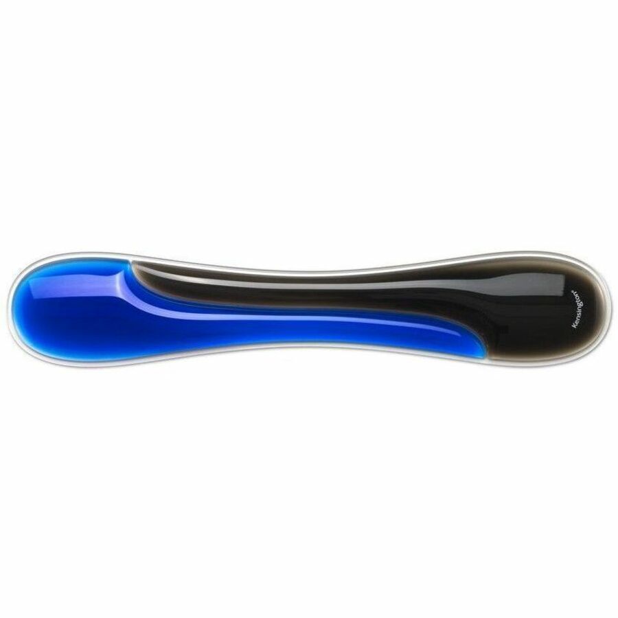 Black and Blue Wrist Rest on a White Background