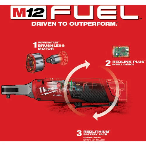 Milwaukee Tool M12 FUEL 1/4" High Speed Ratchet
