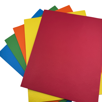 Oxford Twin-Pocket Folder, Embossed Leather Grain Paper, 0.5" Capacity, 11x8.5, Assorted Colors, 25/Box