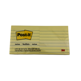 Post-it notes with 3M branding on a white background
