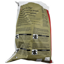 Back view of a respirator packaging with text and warning labels on a white background