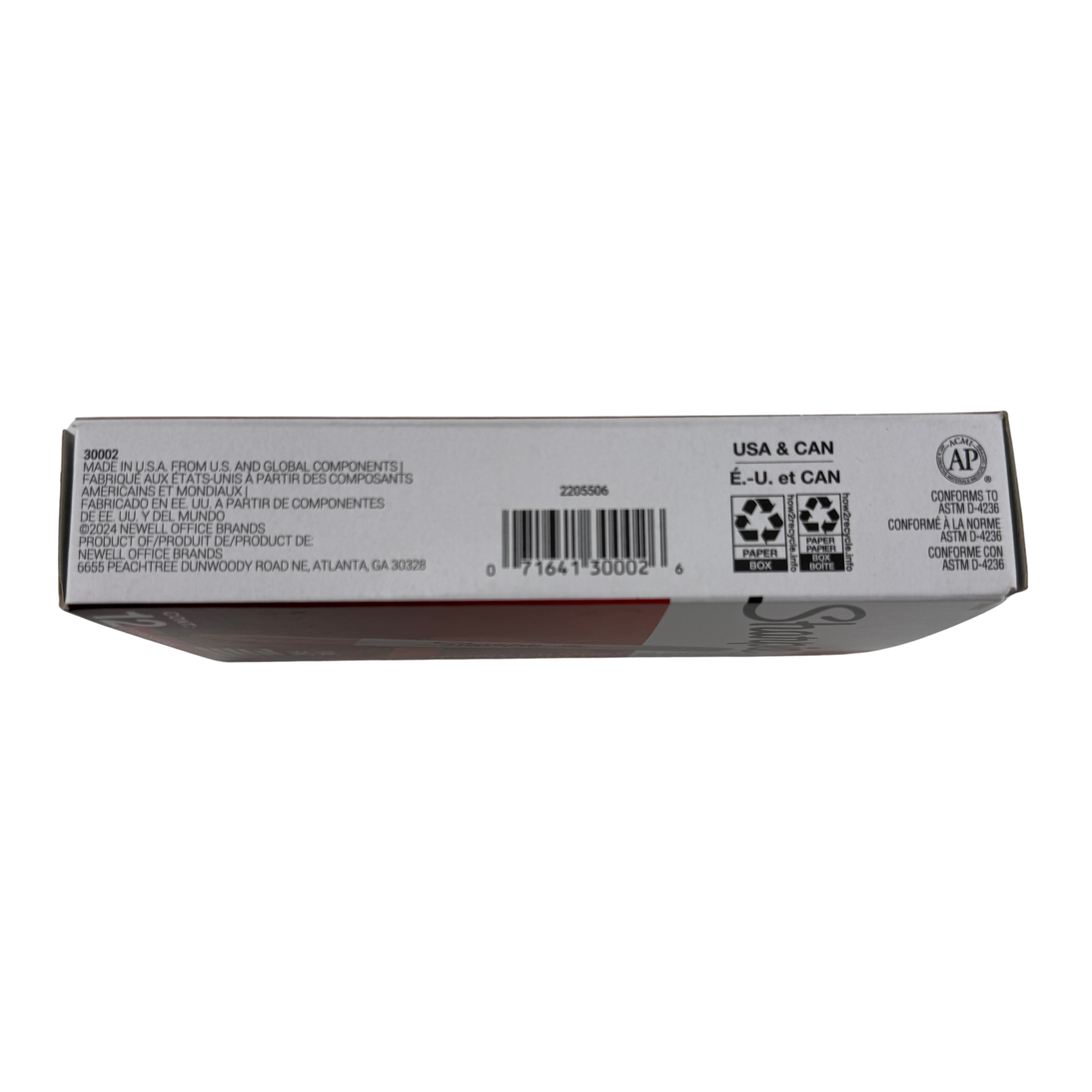 Back of a box with text and symbols on a white background
