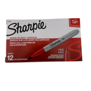 Box of Sharpie fine permanent markers on a white background