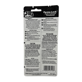 J-B Weld Perma-Lock threadlocker packaging with text and branding on a white background