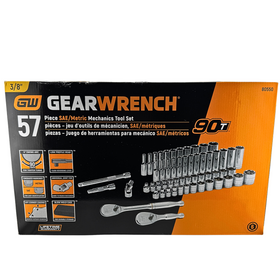 GearWrench tool set packaging with tools displayed on a white background