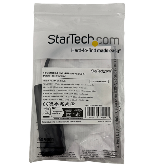 StarTech.com USB hub packaging on a white background